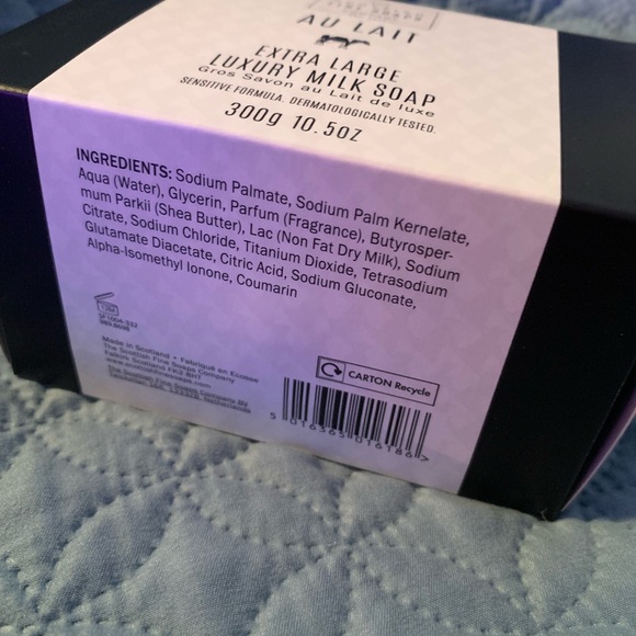 Scottish fine soaps au lait bar soap - Picture 2 of 3